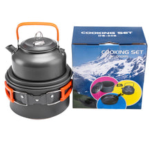 Load image into Gallery viewer, Portable Outdoor Camping Cookware Water Kettle Pan Sets Picnic Camping Cookware Cooking Kits Utensils for Hiking Picnic