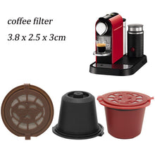 Load image into Gallery viewer, 3 PCS Refillable Reusable Nespresso Coffee Capsule With 1PC Plastic Spoon Filter Pod Coffee Capsule Coffeeware Gift 20ML