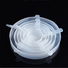 Load image into Gallery viewer, 6 Pcs/Set Food Silicone Cover Universal Silicone Lids For Cookware Bowl Pot Reusable Stretch Lids Kitchen Accessories