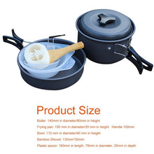 Load image into Gallery viewer, Portable Outdoor Camping Cookware Water Kettle Pan Sets Picnic Camping Cookware Cooking Kits Utensils for Hiking Picnic
