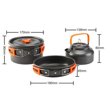 Load image into Gallery viewer, Portable Outdoor Camping Cookware Water Kettle Pan Sets Picnic Camping Cookware Cooking Kits Utensils for Hiking Picnic
