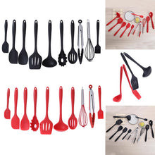 Load image into Gallery viewer, 10Pcs/set Silicone Nonstick Baking Cookware Set Household Kitchen Cooking Tools Cooking Utensils Gadgets Red/Black
