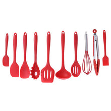 Load image into Gallery viewer, 10Pcs/set Silicone Nonstick Baking Cookware Set Household Kitchen Cooking Tools Cooking Utensils Gadgets Red/Black
