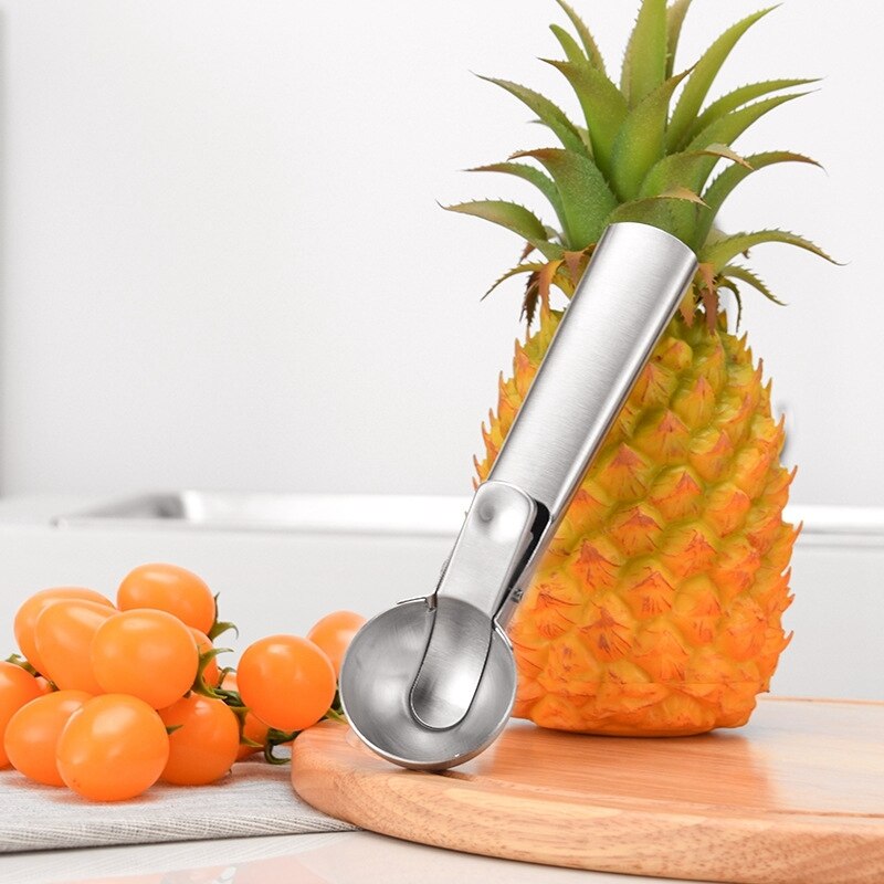 Durable Stainless Steel Ice cream Scoop Practical Ice Ball Maker for Mash Fruit Food Spoon Kitchen Tools Frozen Yogurt Dipper