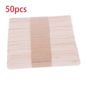 50pcs Wooden Ice Cream Sticks Popsicle Stick Kids DIY Hand Crafts Ice Cream Lolly Popsicle Making Tools Kitchen Tools