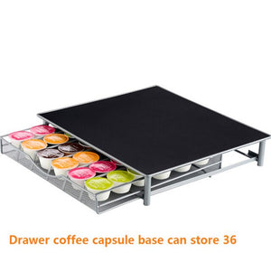New 36pcs Nespresso Capsules Metal Capsule Coffee Pod Holder Rack Capsule Storage Drawers Organizer Coffeeware Sets