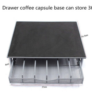 Newest 36pcs Nespresso Capsules Metal Capsule Coffee Pod Holder Rack Capsule Storage Drawers Organizer Coffeeware Sets