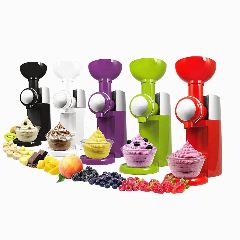 220V EU US UK AU Plug Electric Ice Cream Machine Household DIY Frozen Fruit Ice Cream Good Quality Ice Cream Maker Machine